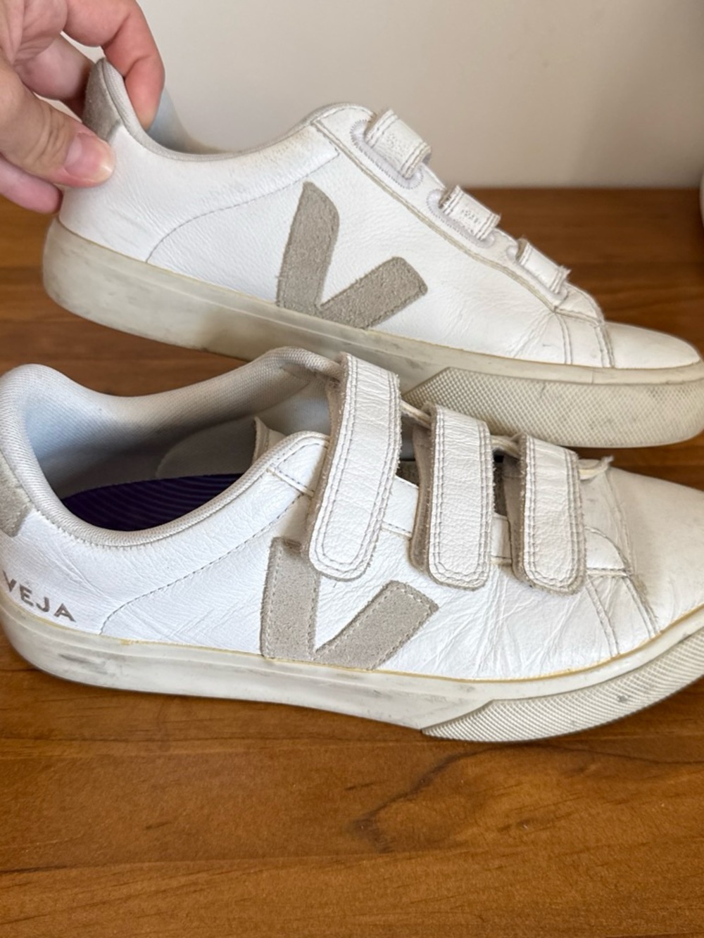 Veja Women’s White Velcro Sneakers